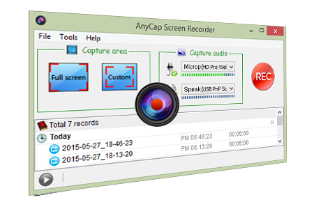 Free AnyCap Screen Recorder Windows 11 download